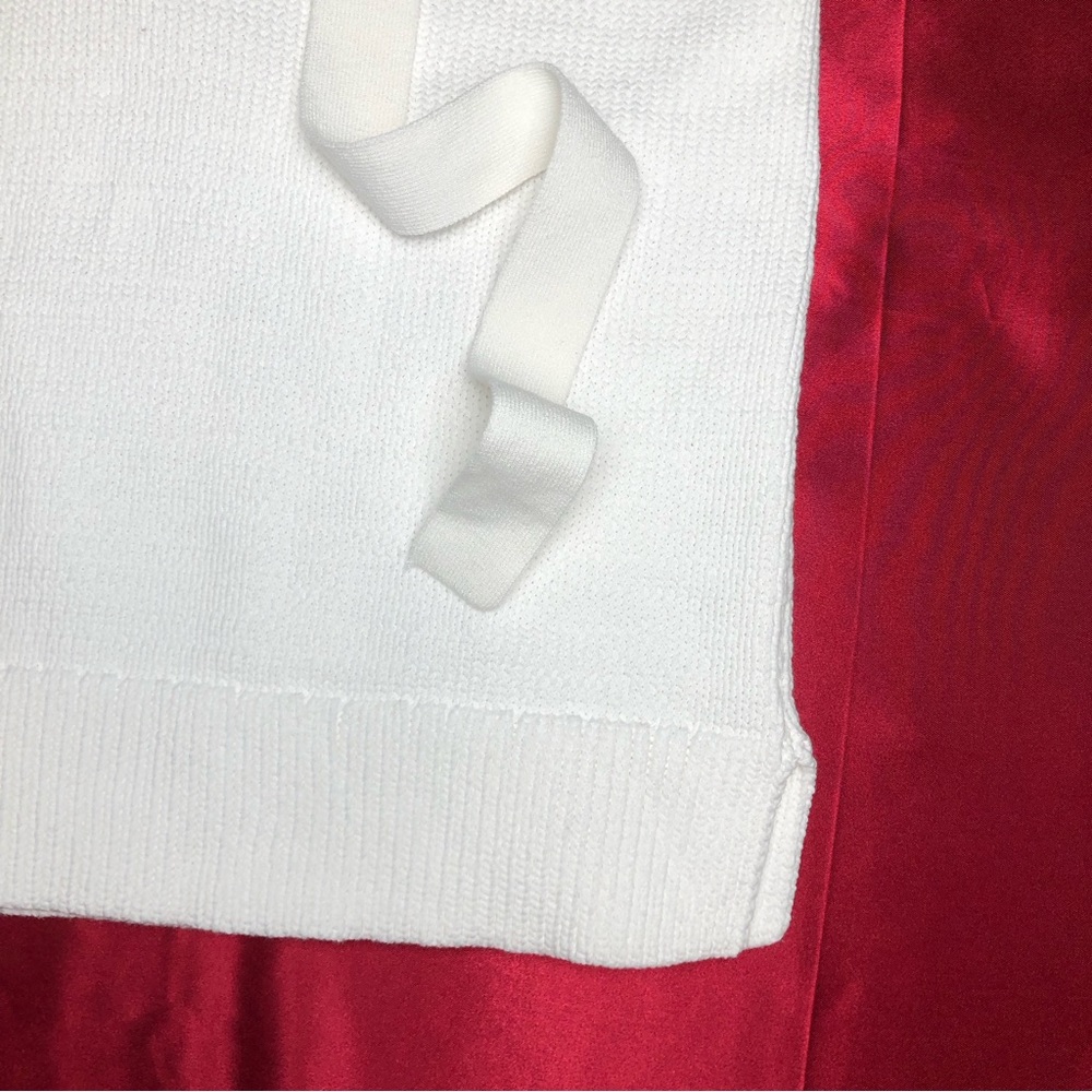 Ann Taylor White Lace Up Sweater Tank Top - Picture 3 of 7